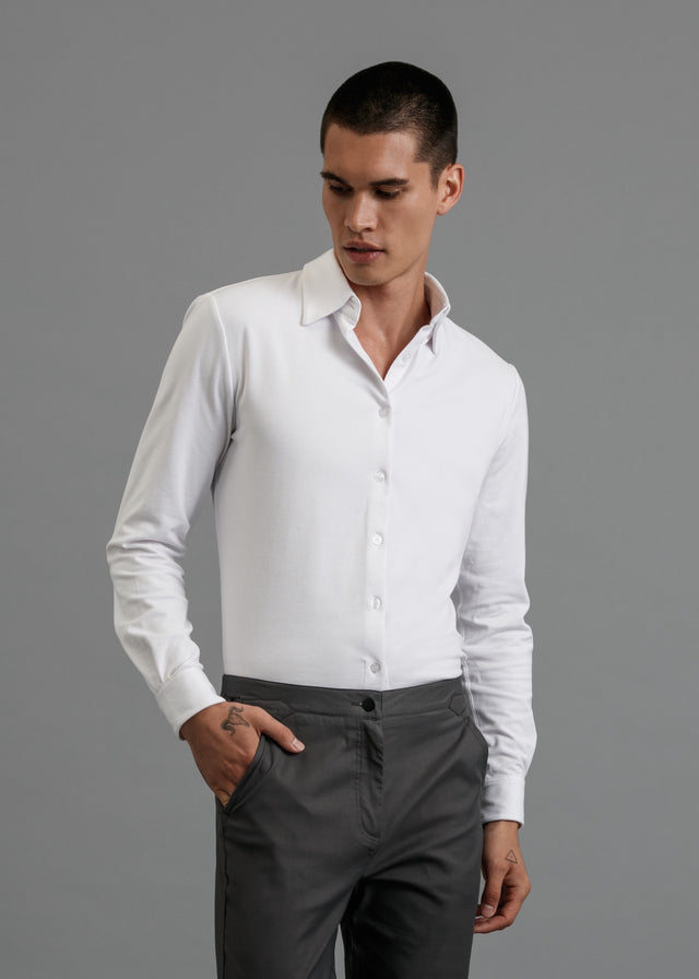 Stretch Knit Oxford Shirt